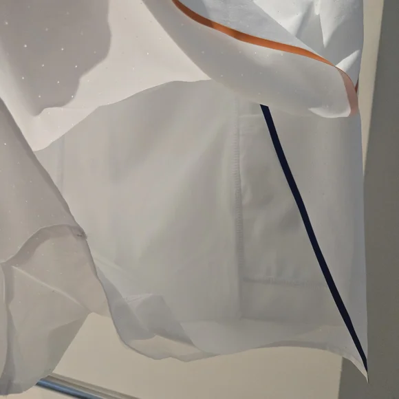 Wilson White Athletic Shorts with Orange Trim Size L NWT - Picture 3 of 11